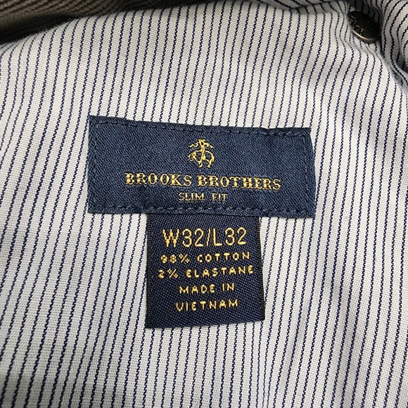 Brooks Brothers Gray Slim Fit Corduroy Cotton Stretch‎ Pants Men's Size 32x32 - Picture 7 of 9
